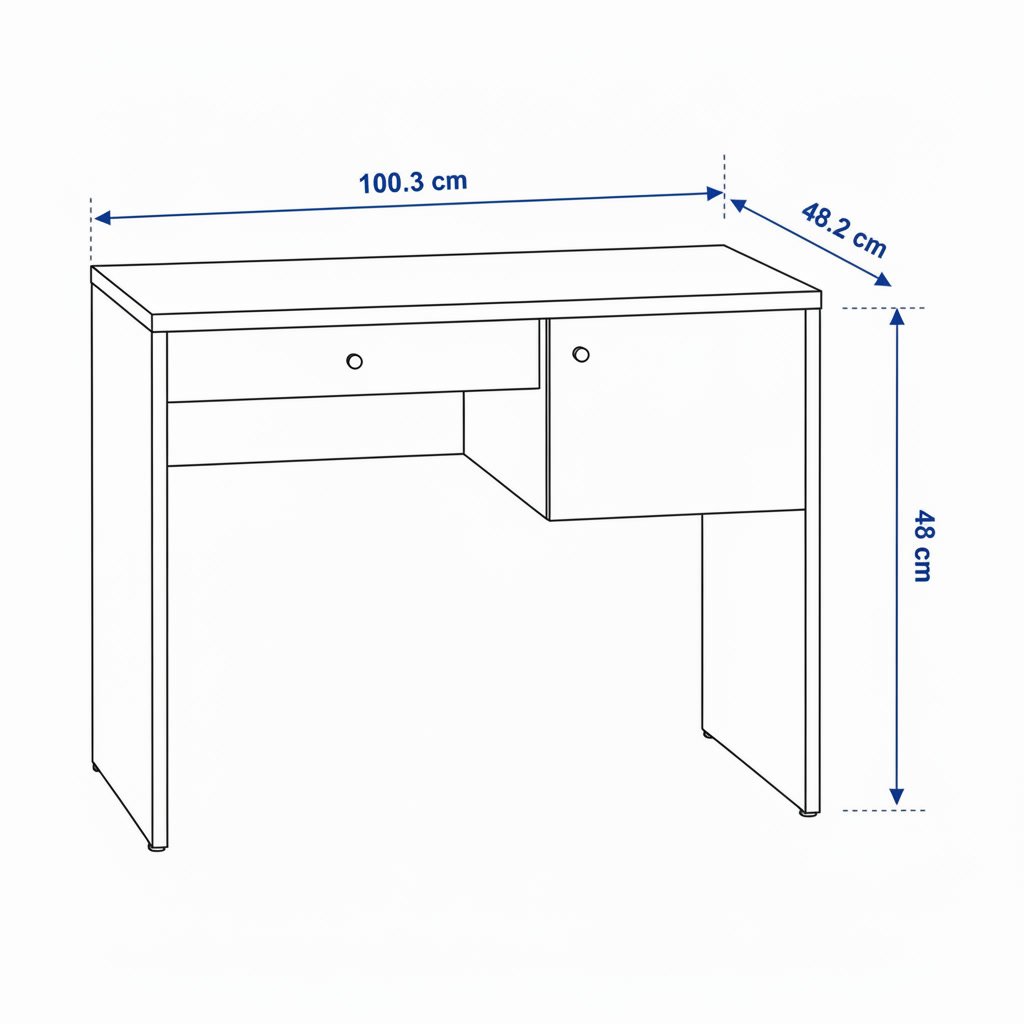 SYVORA 2-Drawer Vanity Table - Image 7