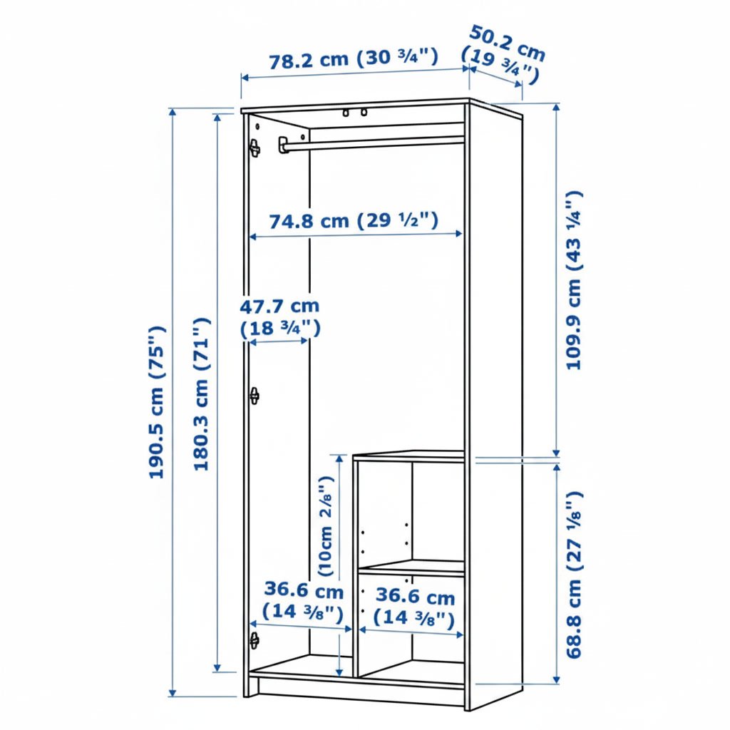BRIMVIK Double Door Wardrobe - Image 5