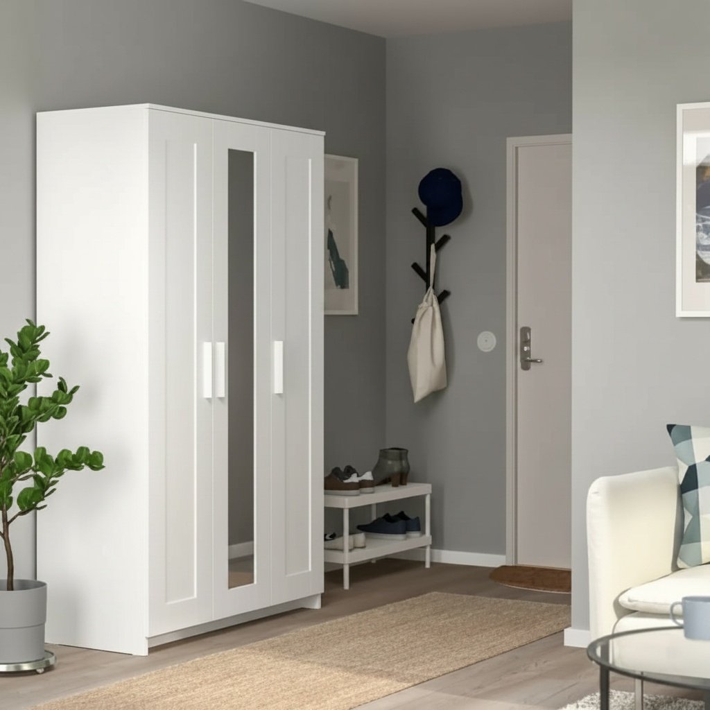 BRIMVIK Mirror Triple Door Wardrobe - Image 2