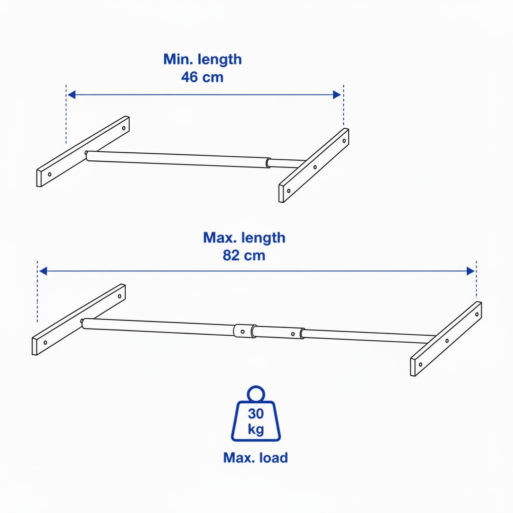 JONVIK Extendable Clothes Rail - Image 6