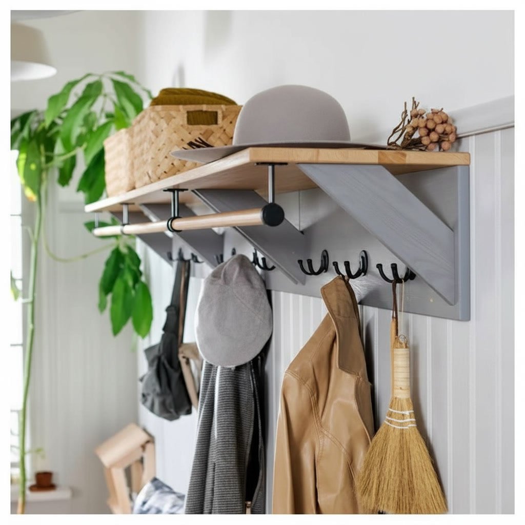 KALLVIK Wall Mounted Hat Rack Storage Shelf - Image 3