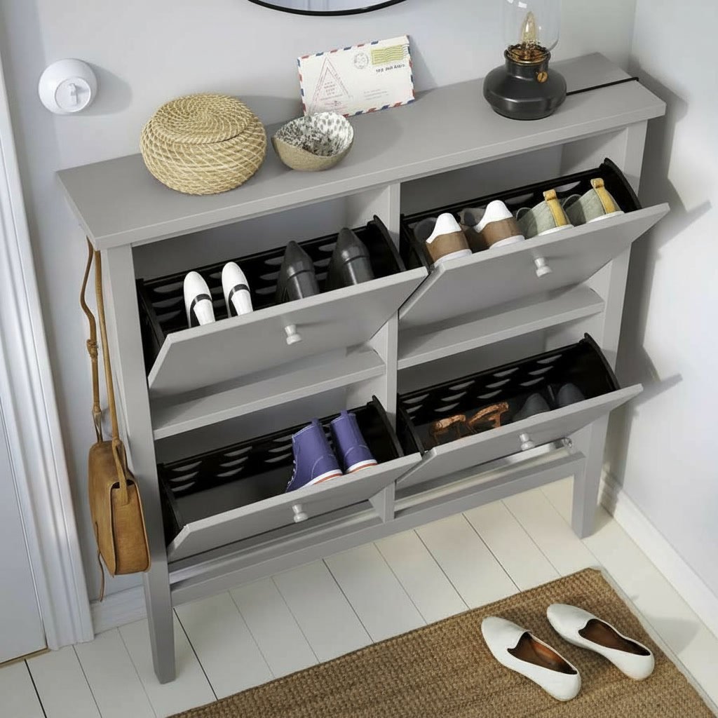 VALDORA 4-Compartment Shoe Storage Cabinet - Image 5