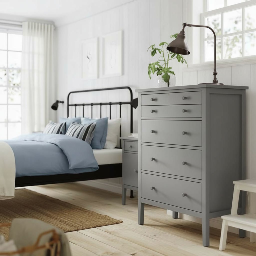 VALDORA Tapered Leg 6-Drawer Tall Chest - Image 3