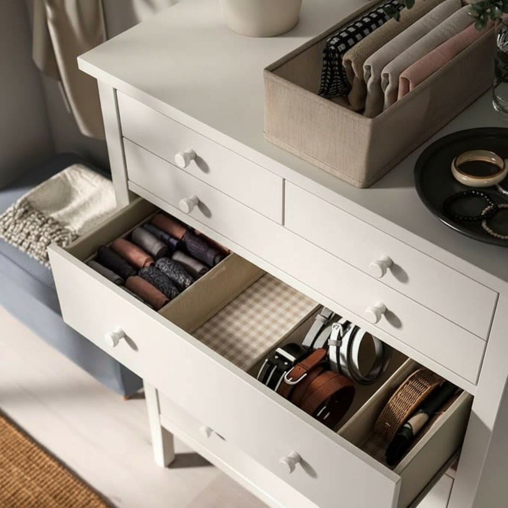 VALDORA Tapered Leg 6-Drawer Tall Chest - Image 8