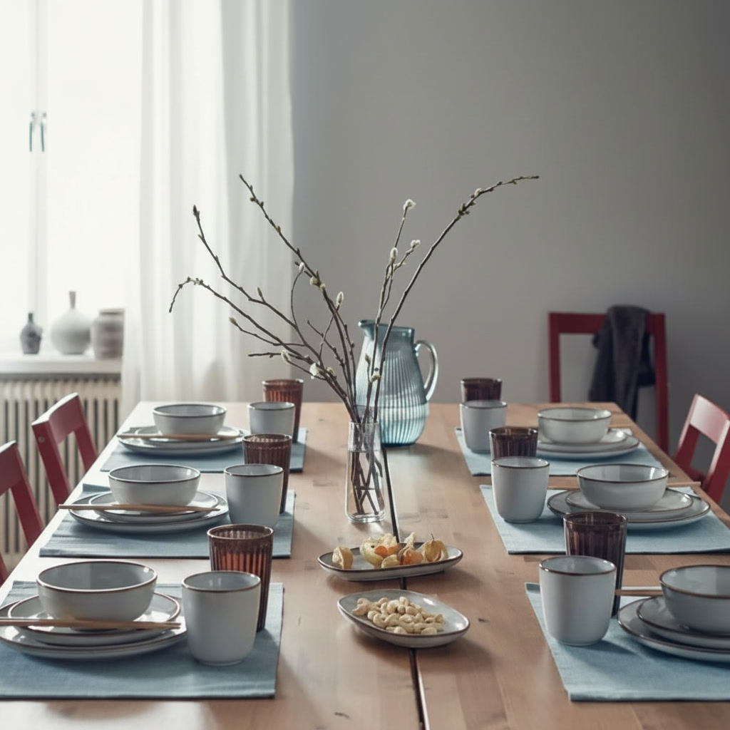 GLADVIK 18-Piece Stoneware Dinnerware Set - Image 4