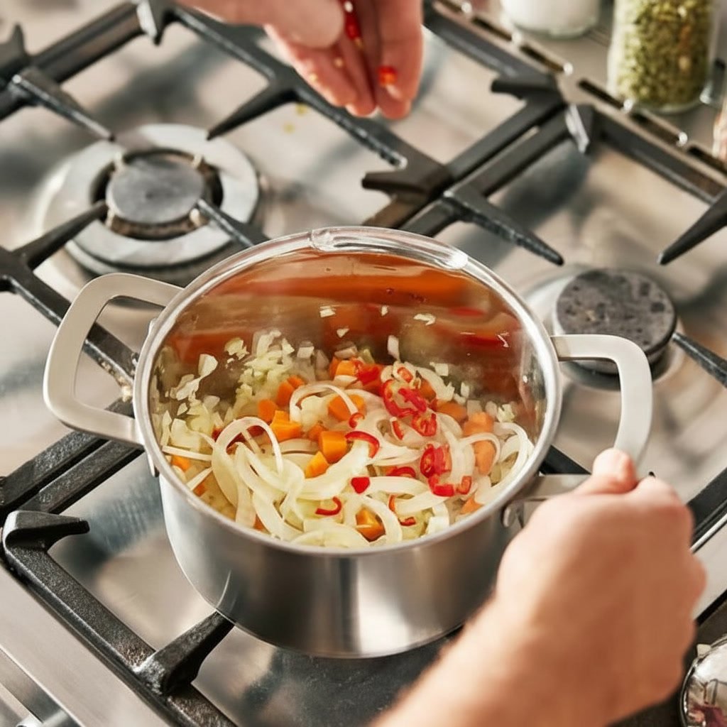 HEMVIK Glass Lid Stainless Steel Cooking Pot - Image 3
