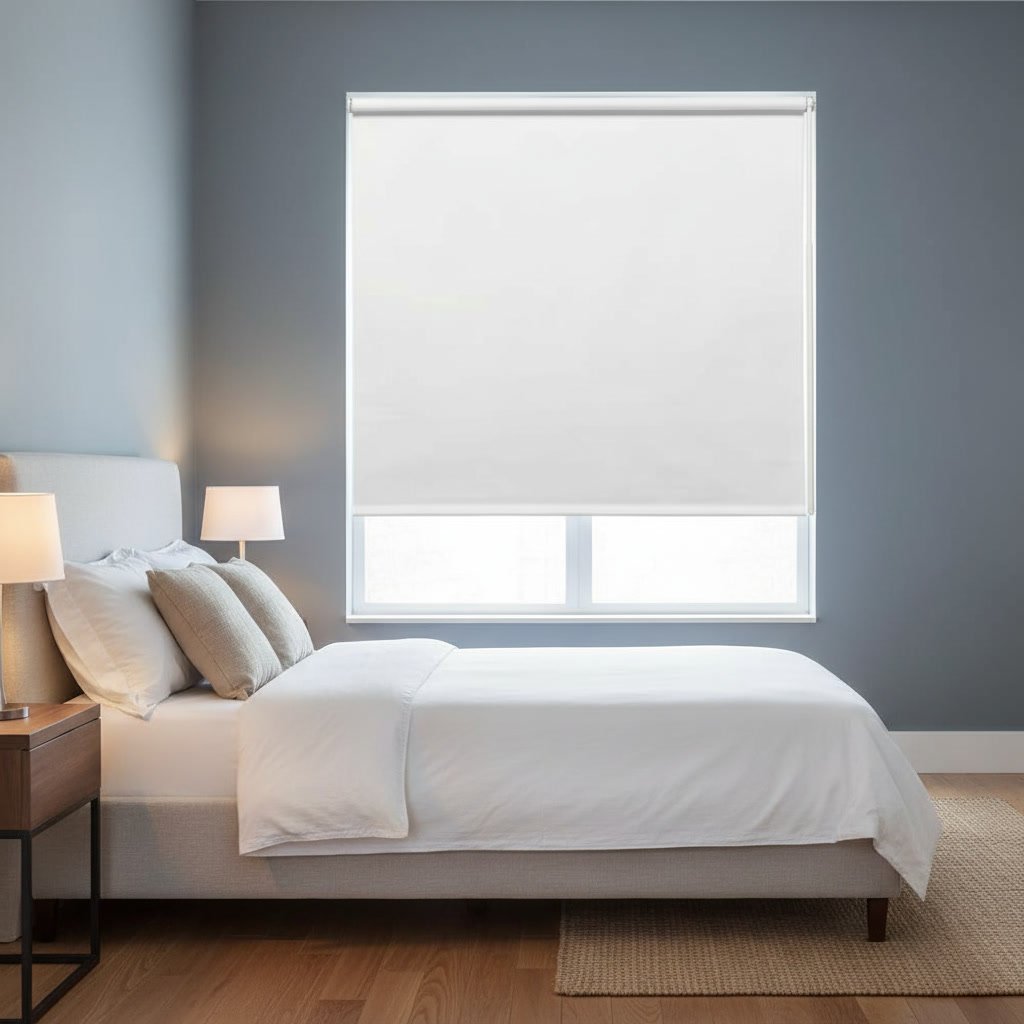 FRIDEN White Block Out Roller Blind - Image 5