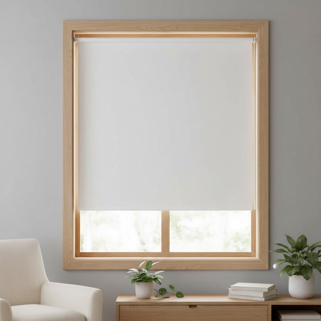 FRIDEN White Block Out Roller Blind - Image 8