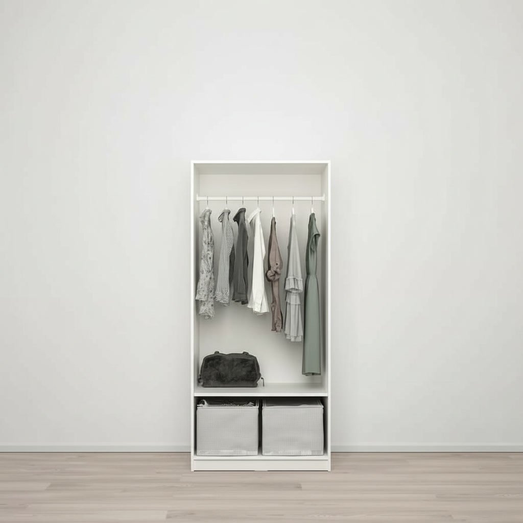 KLEPVIK Slim Double Door Wardrobe - Image 3