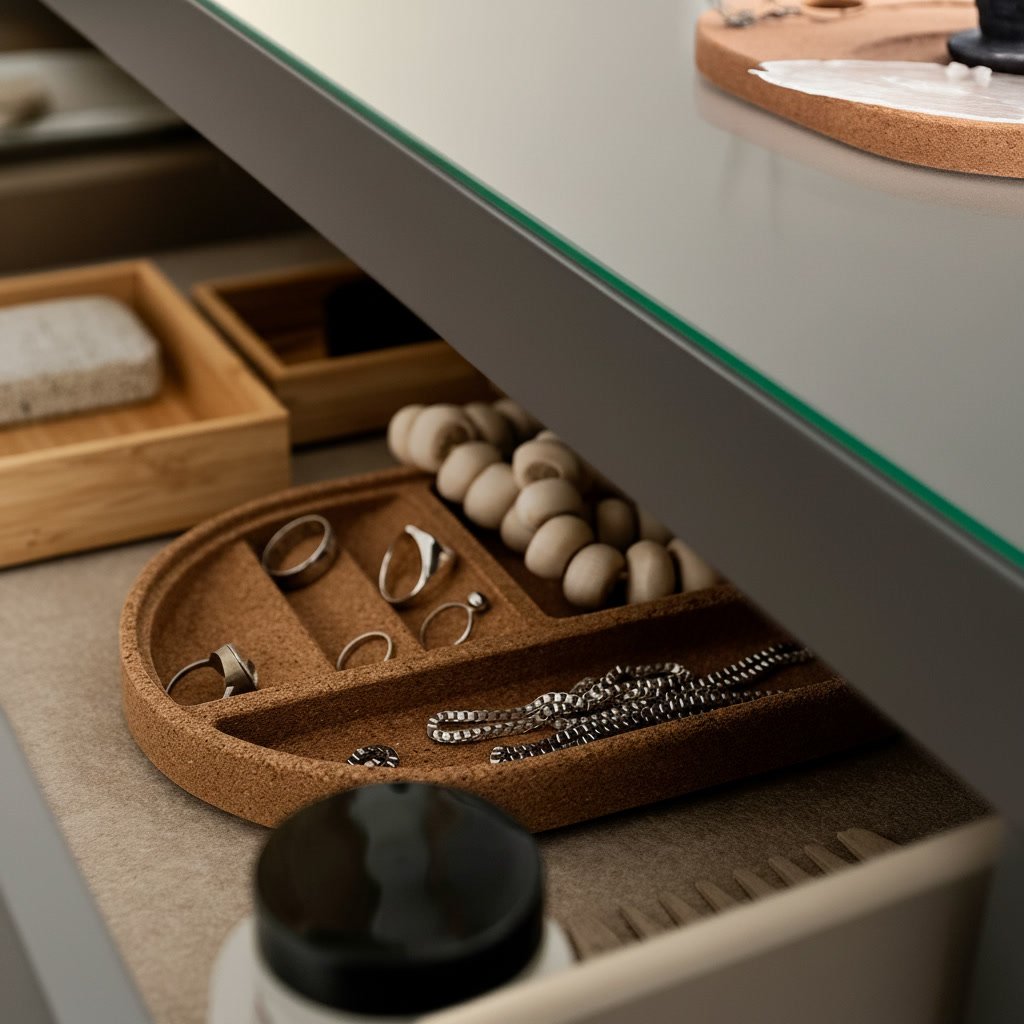 MALVIK Glass Top Vanity Desk - Image 5
