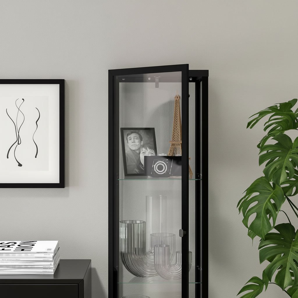 BLAVIK Tall Glass Display Cabinet - Image 4