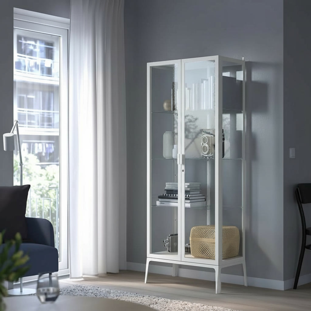 MILVIK Tall Glass Display Cabinet - Image 5