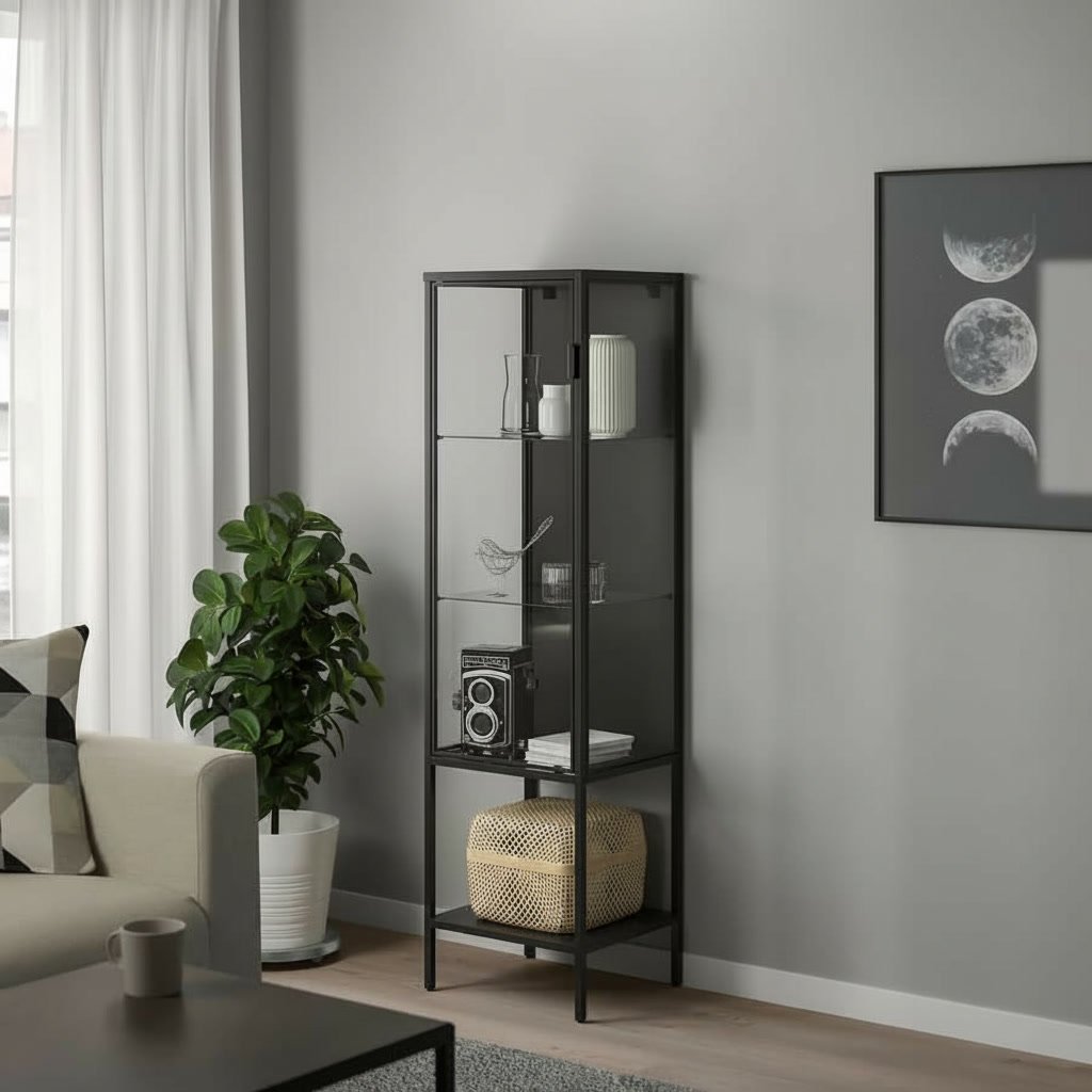 RUDVIK Single Door Glass Display Cabinet - Image 2
