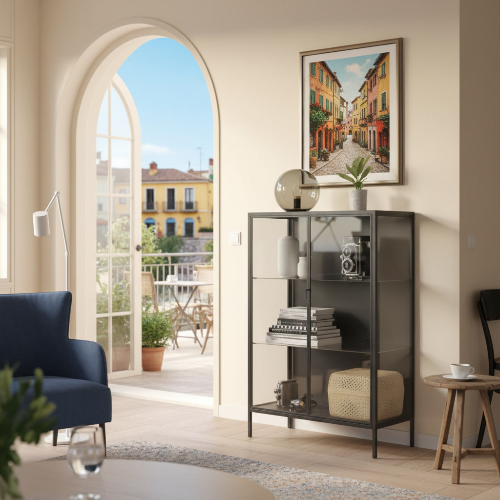 RUDVIK Double Door Glass Display Cabinet - Image 2