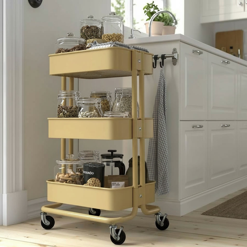 RASKVIK Three-Tier Rolling Storage Trolley - Image 9