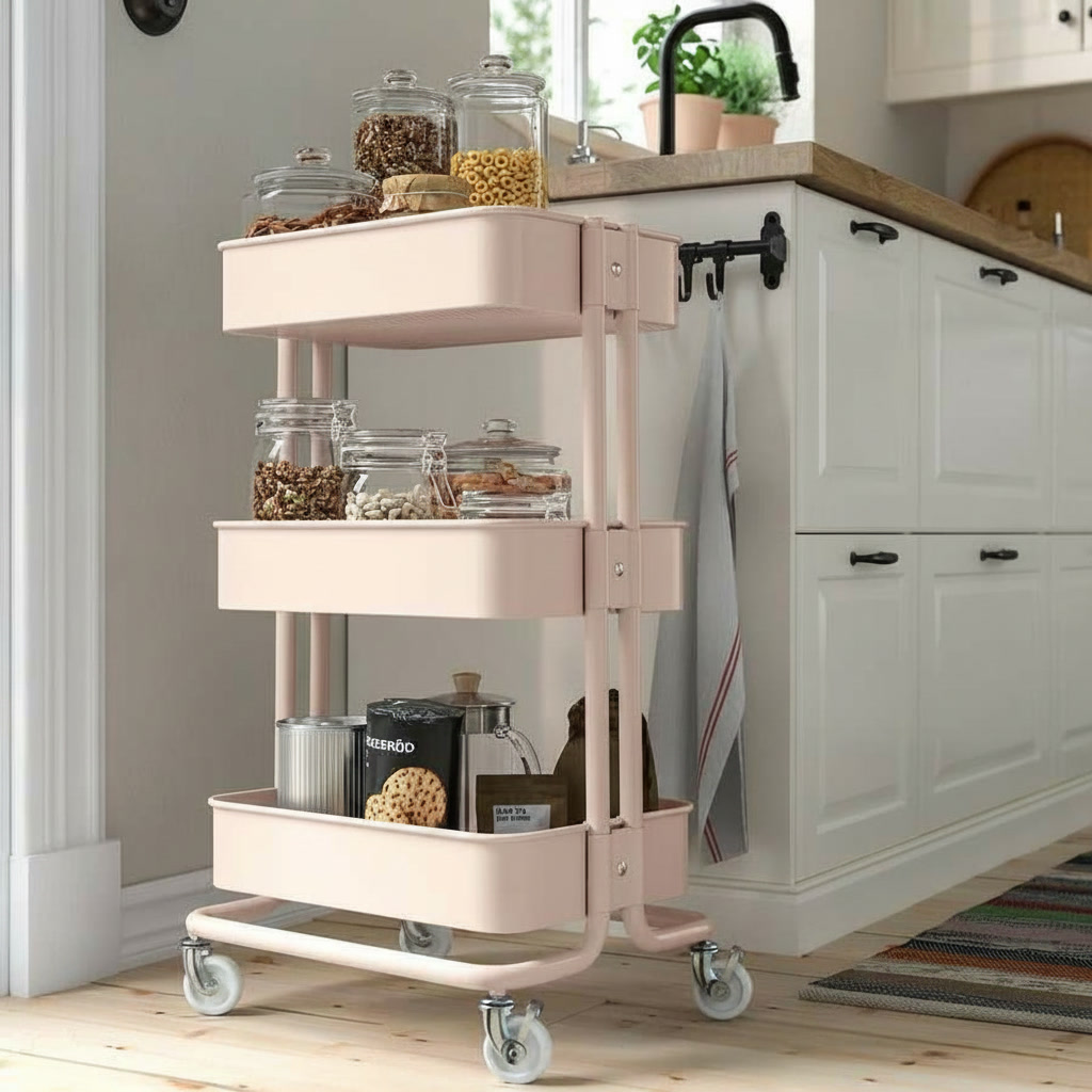 RASKVIK Three-Tier Rolling Storage Trolley - Image 3