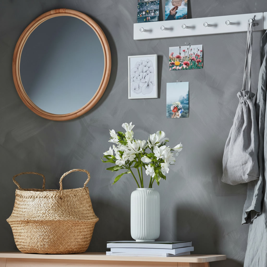 FLADVIK Foldable Seagrass Storage Basket