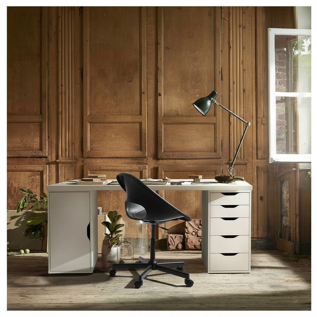 KAPTORA/ALVEX 5-Drawer Cabinet Desk - Image 3
