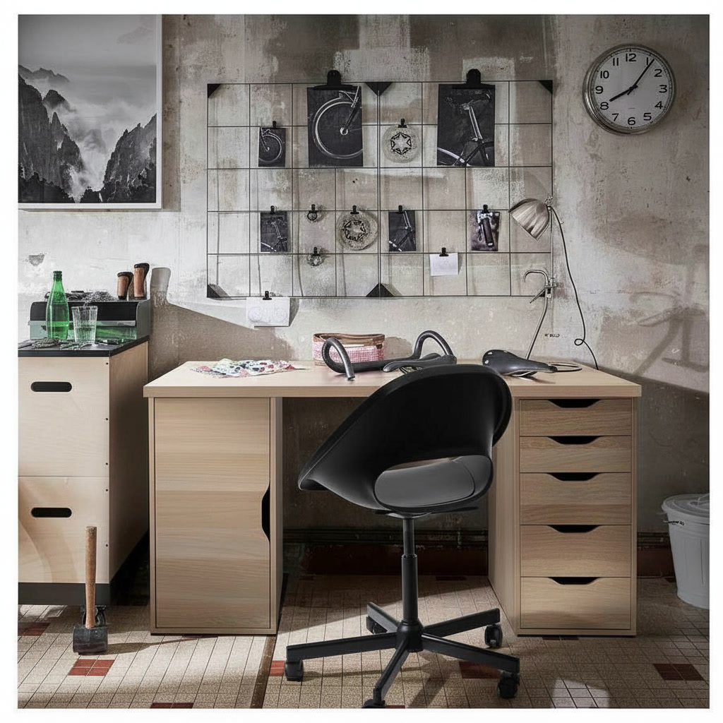 KAPTORA/ALVEX 5-Drawer Cabinet Desk - Image 4