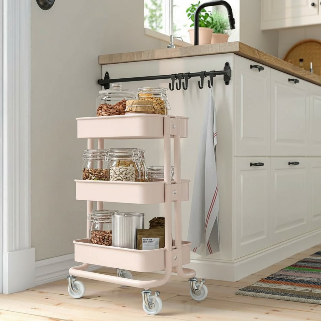 RASKVIK Three-Tier Rolling Storage Trolley - Image 5
