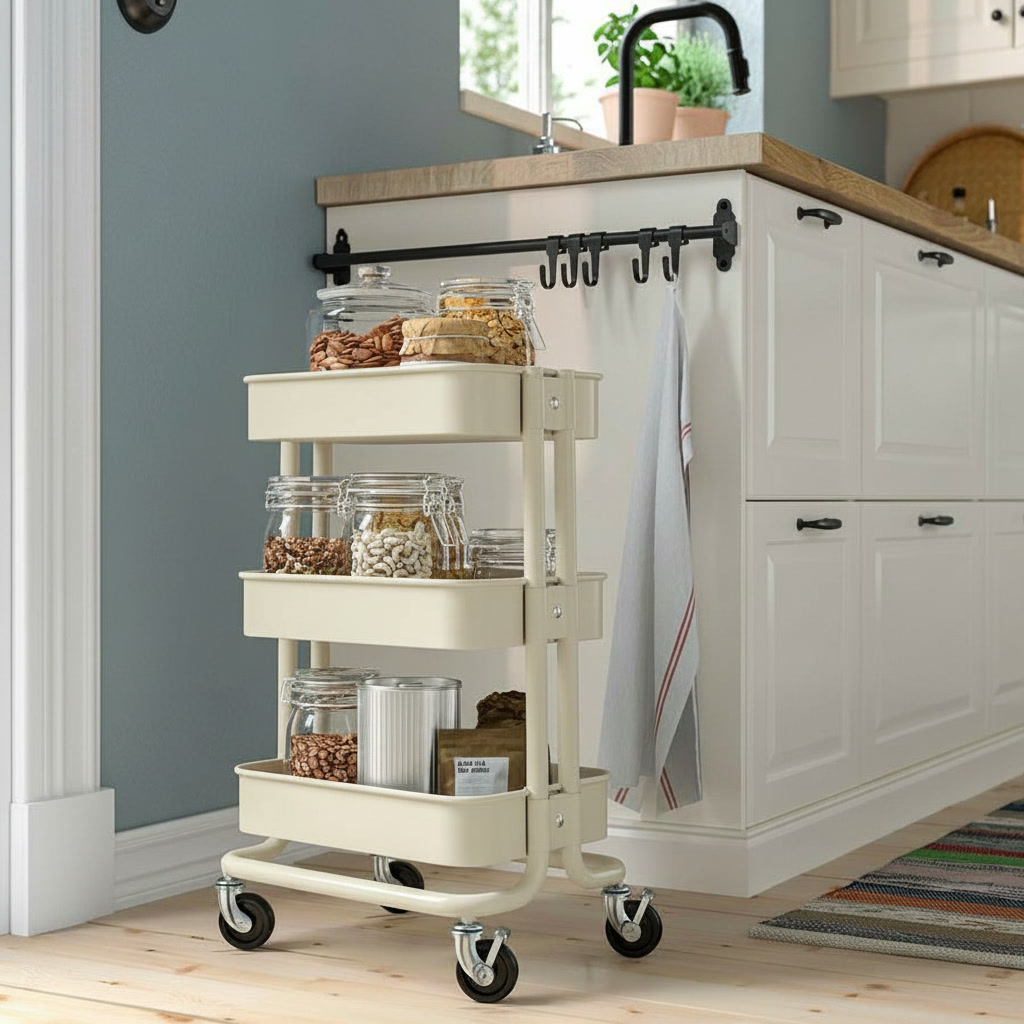 RASKVIK Three-Tier Rolling Storage Trolley - Image 9
