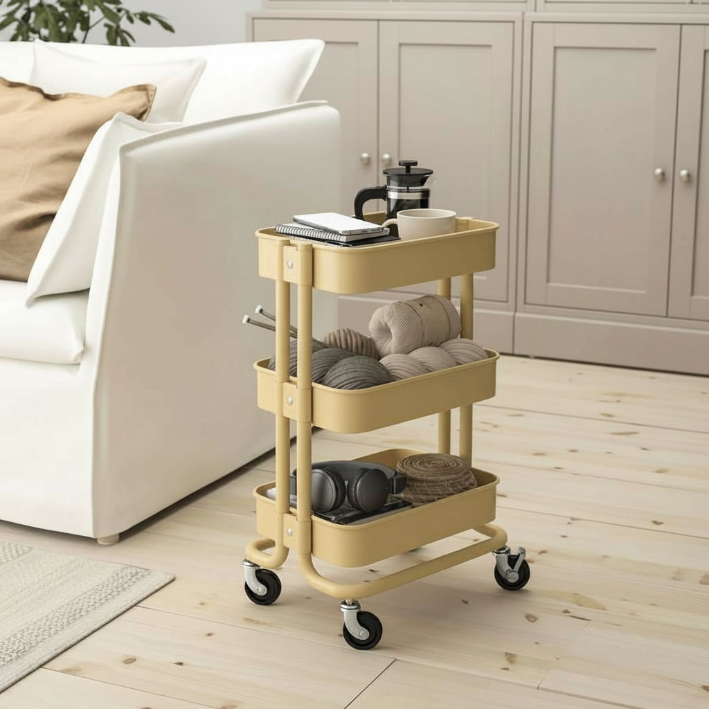 RASKVIK Three-Tier Rolling Storage Trolley - Image 10