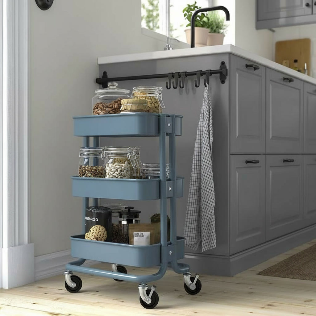 RASKVIK Three-Tier Rolling Storage Trolley - Image 15