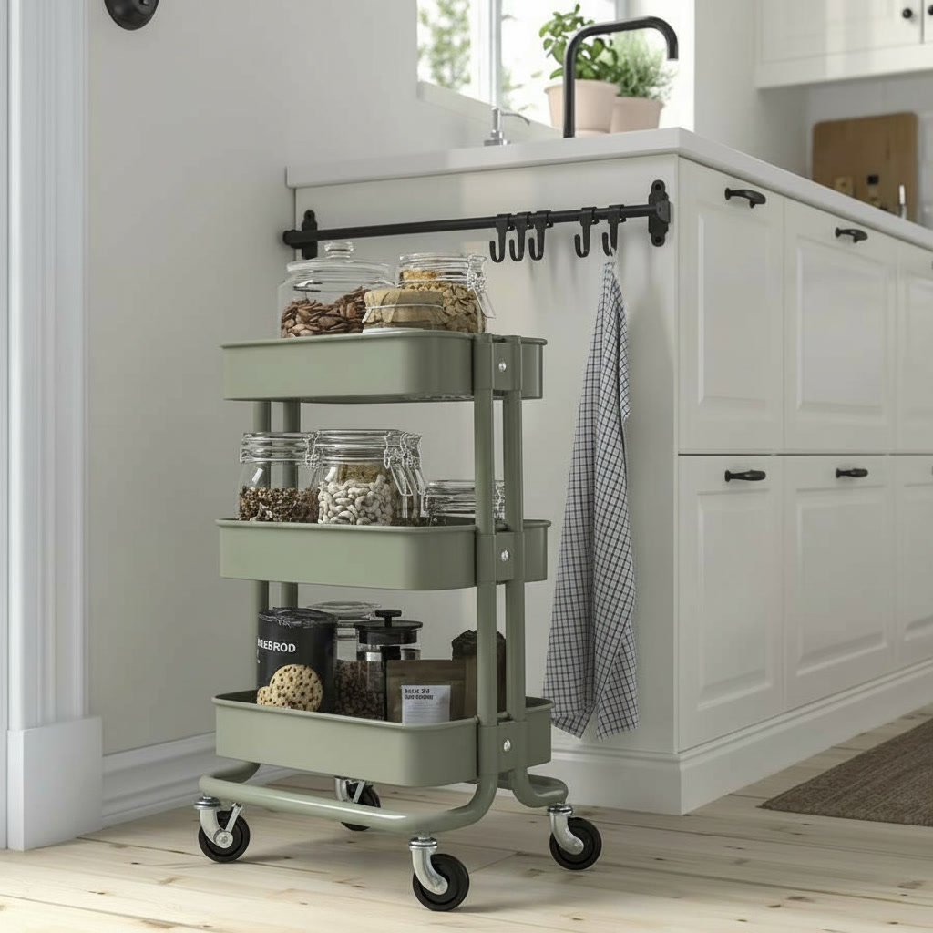 RASKVIK Three-Tier Rolling Storage Trolley - Image 16