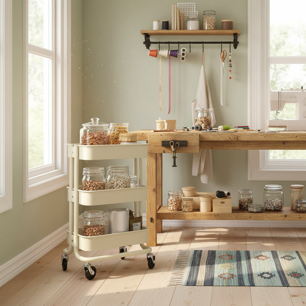 RASKVIK Three-Tier Rolling Storage Trolley - Image 8
