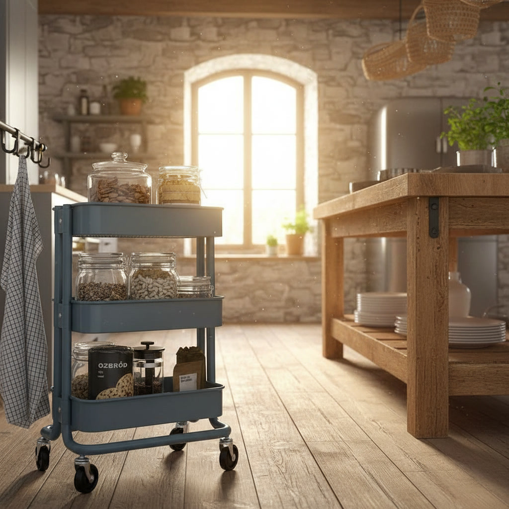 RASKVIK Three-Tier Rolling Storage Trolley - Image 14