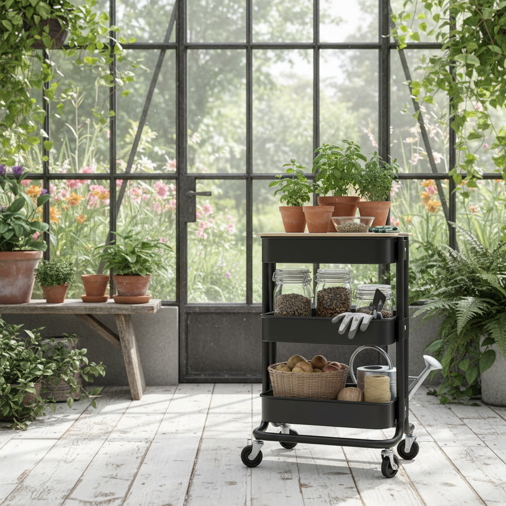 RASKVIK Three-Tier Rolling Storage Trolley - Image 13
