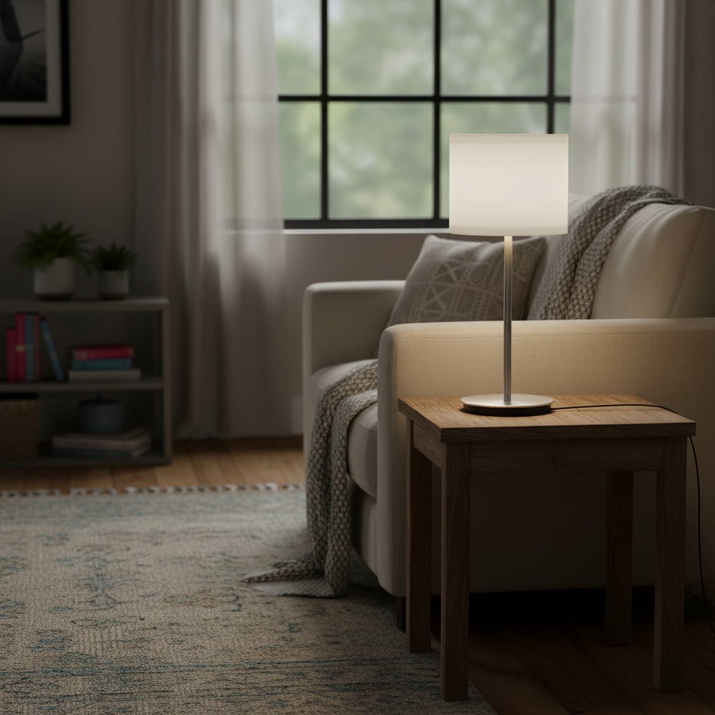 RINGSTAK/SKAFTEN Cylindrical Brass Table Lamp-41cm - Image 2