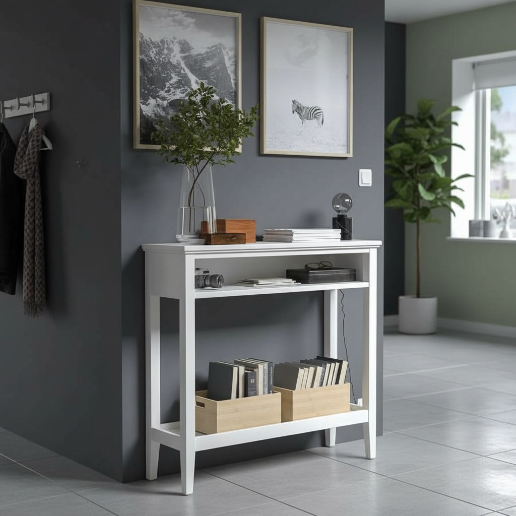 IDAVIK Rectangular Straight-Leg Console Table - Image 2