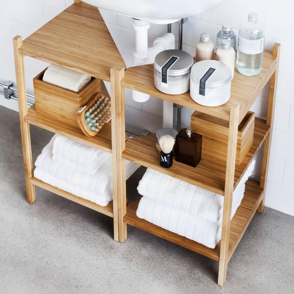 RAGVIK Bamboo Corner Shelf - Image 2