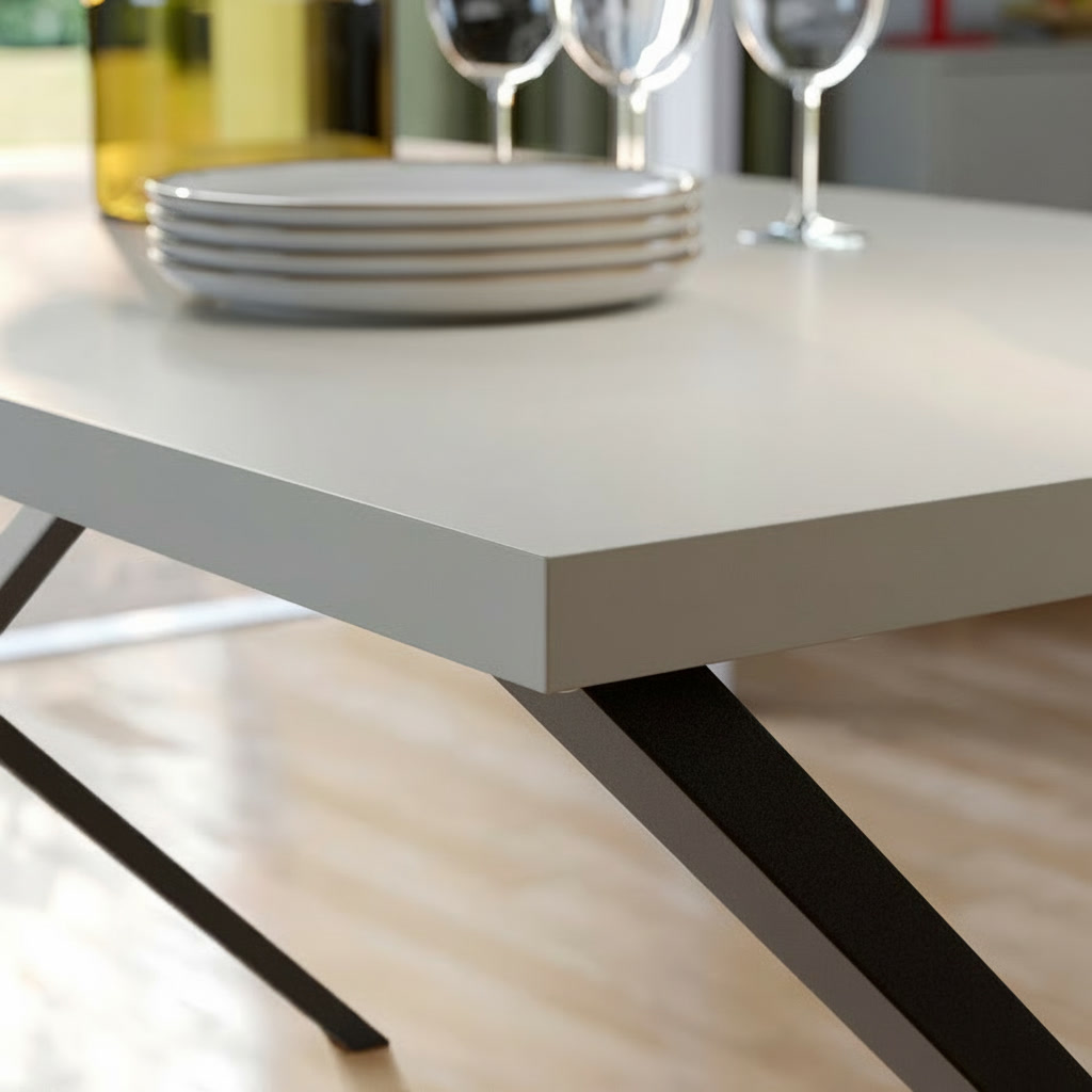 SKALVIK Table X Frame Dining Table for Everyday Family Meals - Image 2