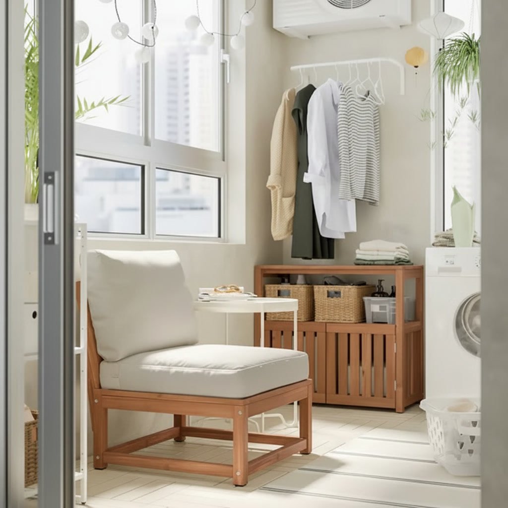 NAMMAROK Wooden Cushioned Lounge Chair - Image 4
