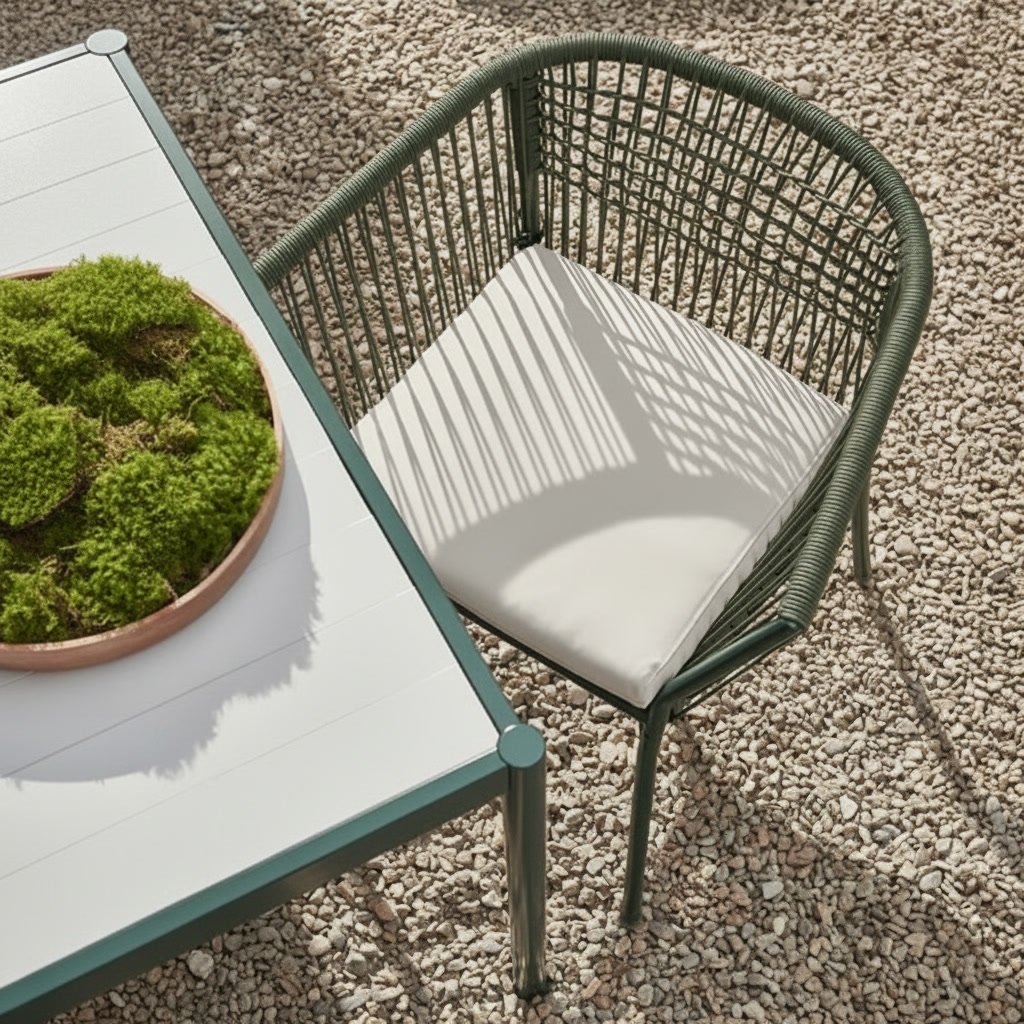 SEGERAN Woven Frame Cushioned Armchair - Image 2