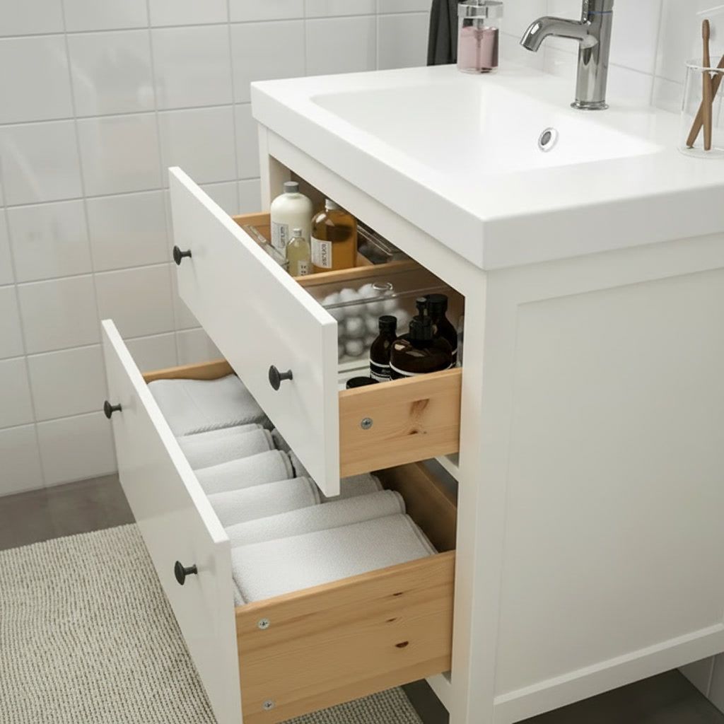 HEMSKA 2-Drawer Vanity Basin Set - Image 2