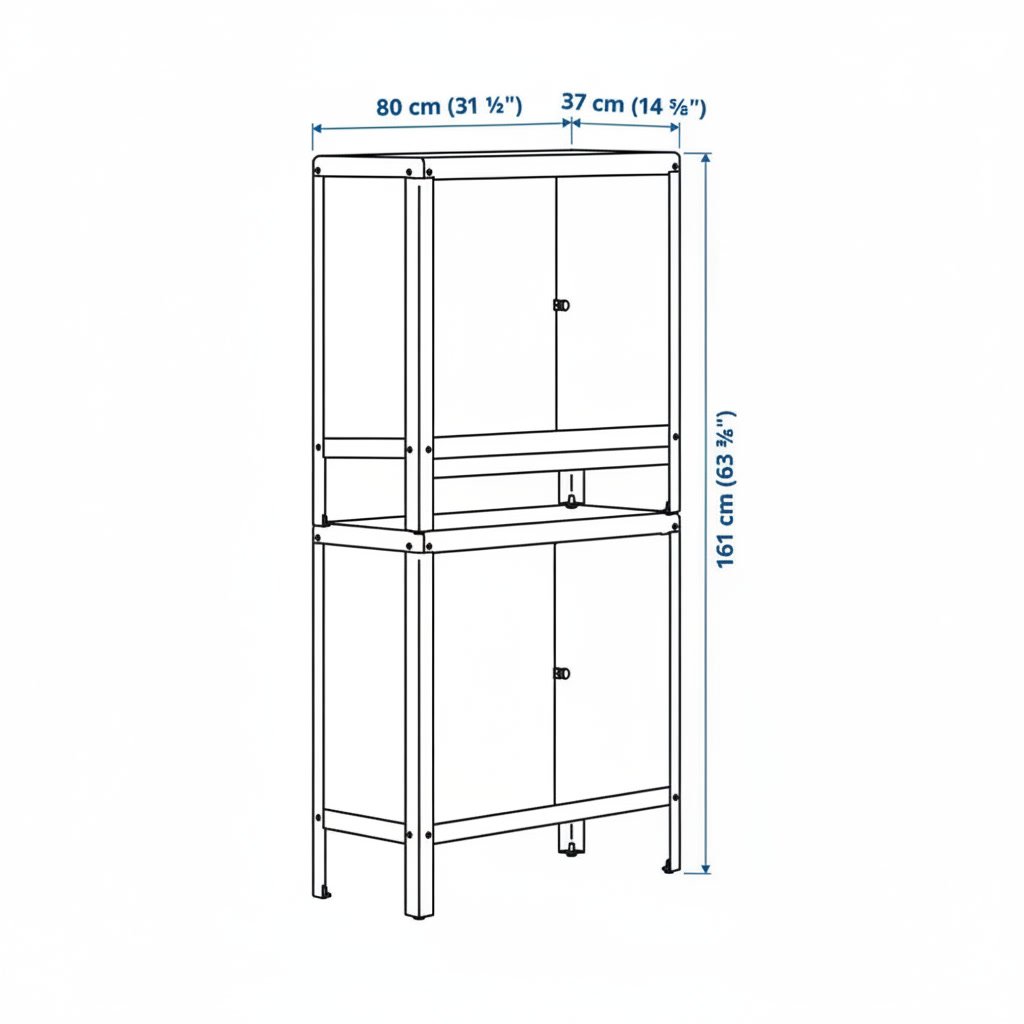 KOLBJAR Tall Metal Storage Cabinet - Image 3