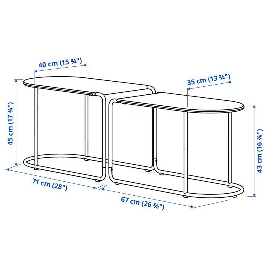GRYTVIK Oval Nesting Side Tables - Image 4