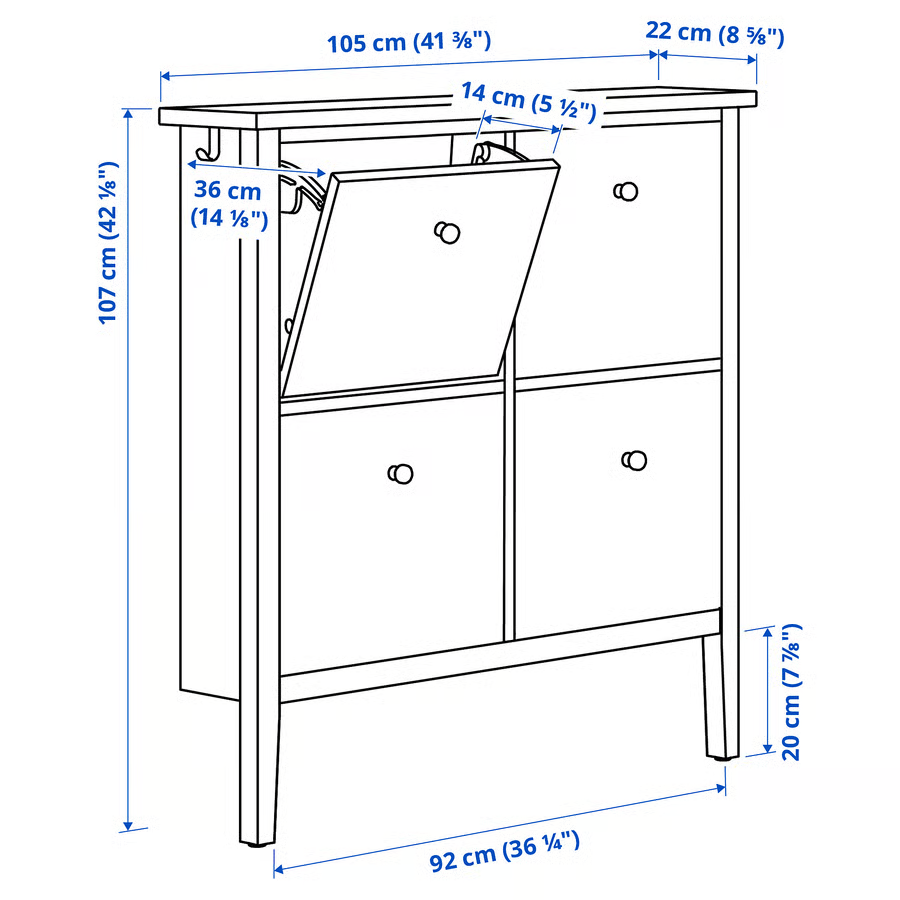 VALDORA 4-Compartment Shoe Storage Cabinet - Image 11