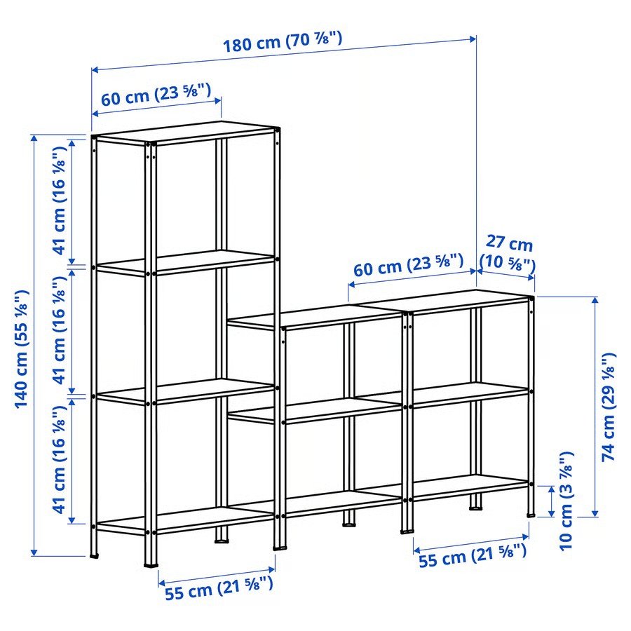 HYLLIN Open Metal Shelving Unit - Image 5