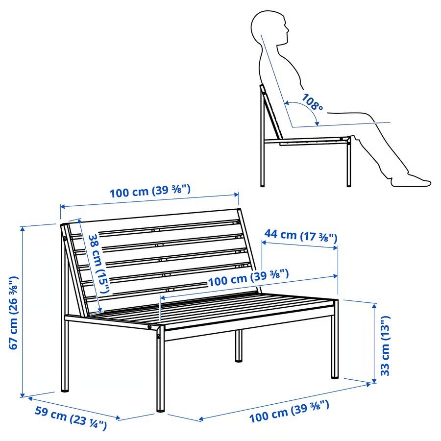 JOLVEN Metal Frame 2-Seat Sofa - Image 3