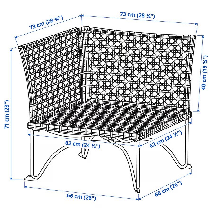 JUTHOLM Woven 4-Seat Lounge Set - Image 3