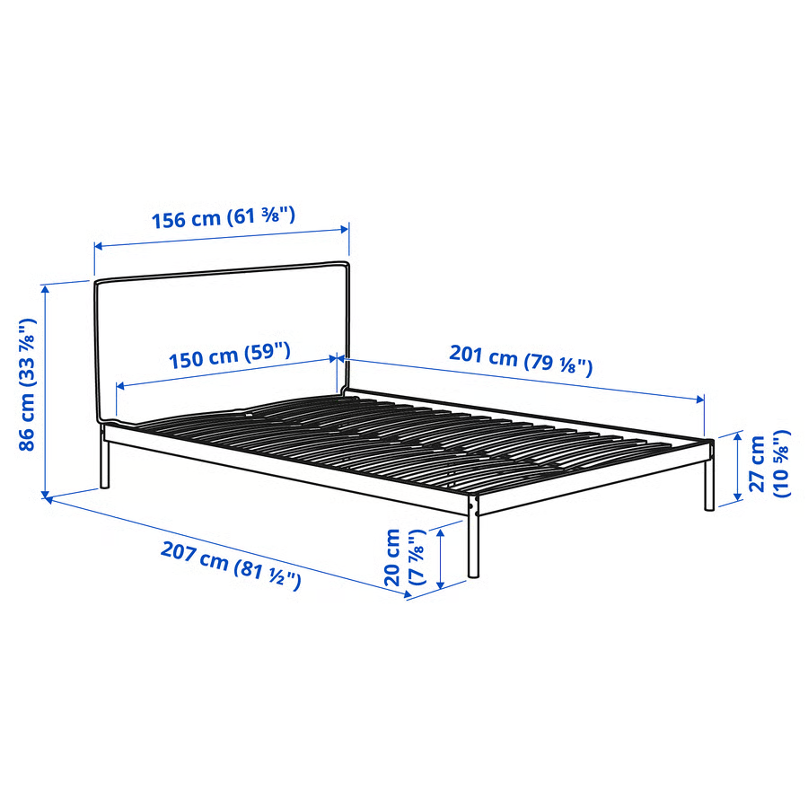 KLEPVIK Upholstered King Bed Frame - Image 7