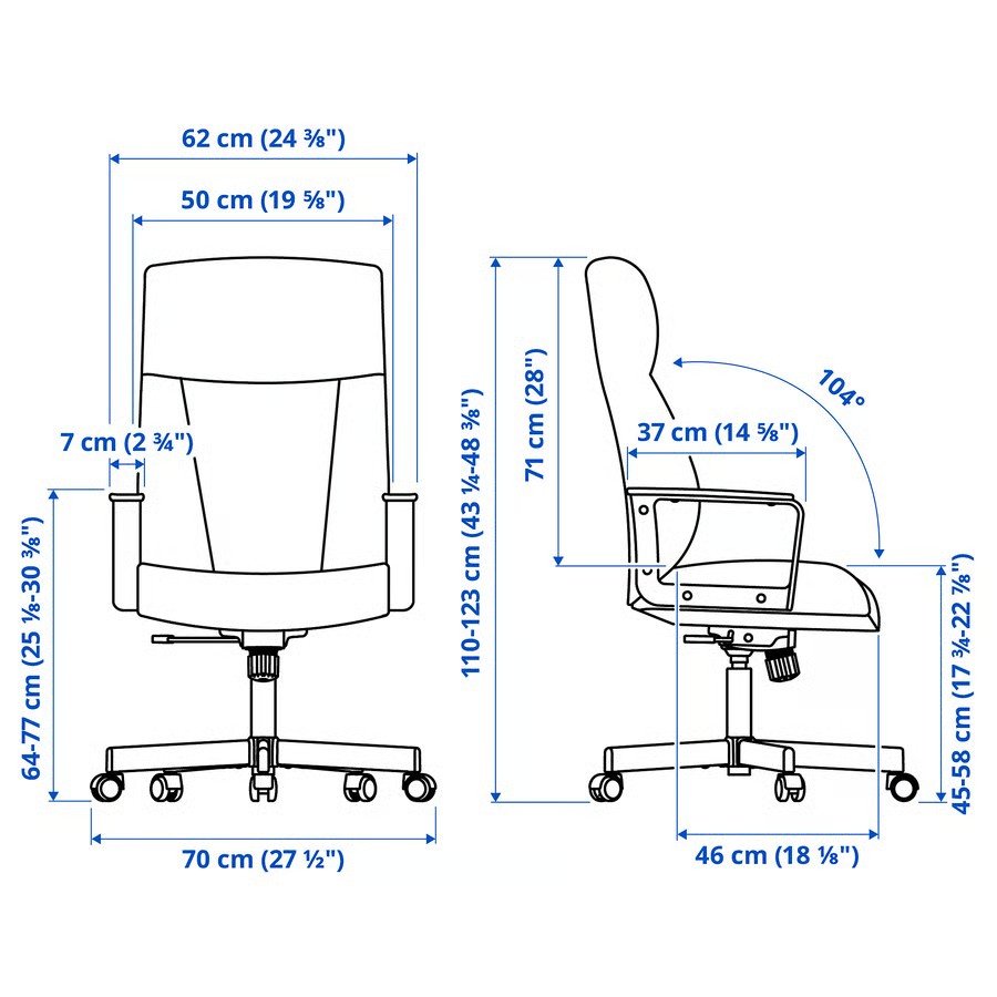 MILVIK Upholstered Executive Swivel Chair - Image 12