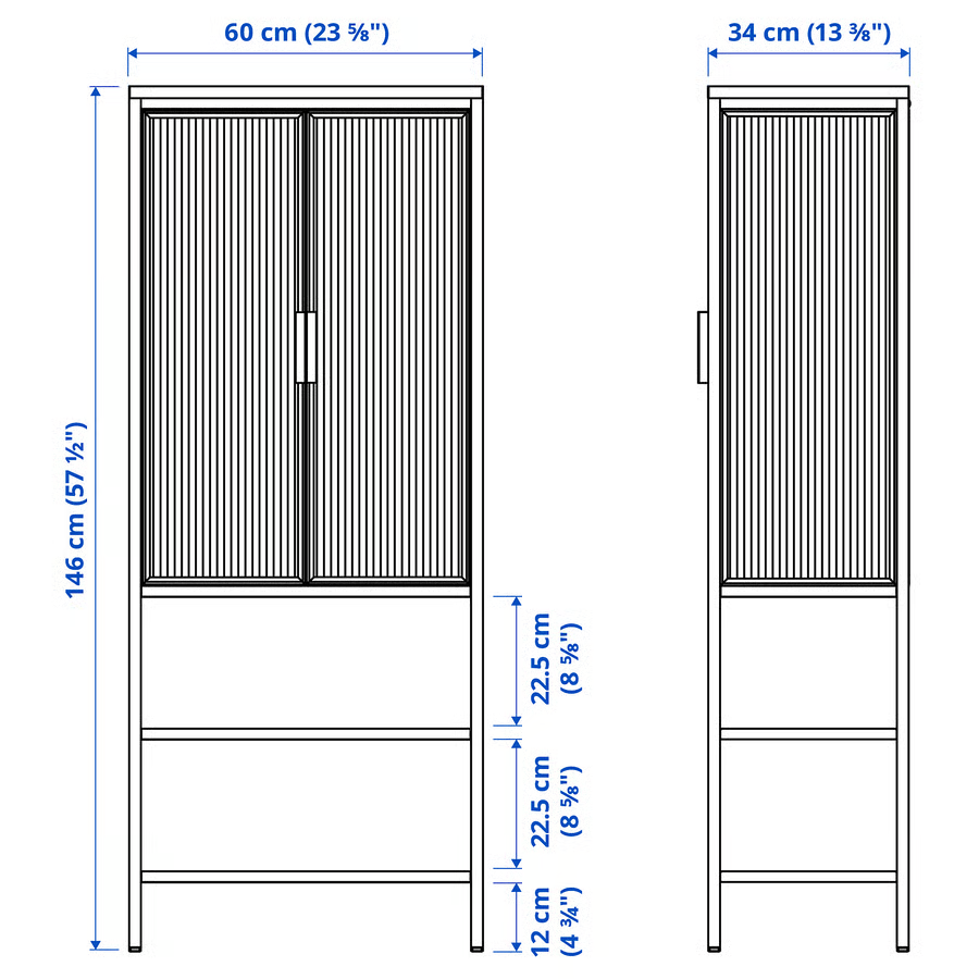 MOSSVIK 2-Door Glass Cabinet - Image 7