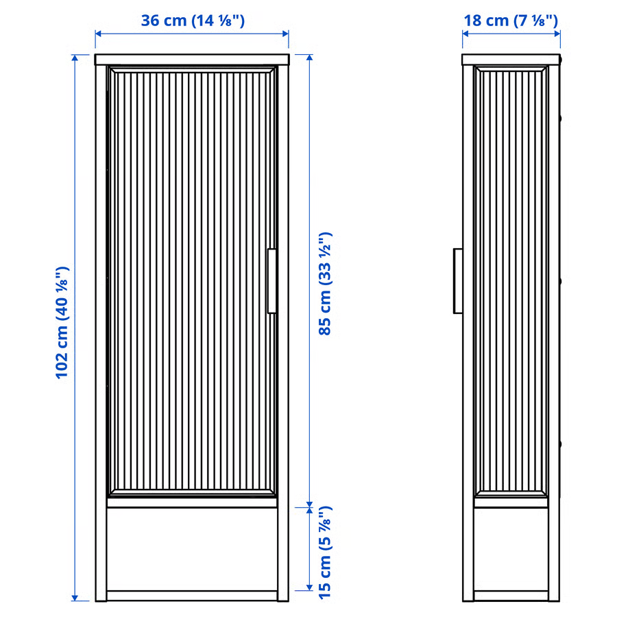 MOSSVIK Glass Door Wall Cabinet - Image 5