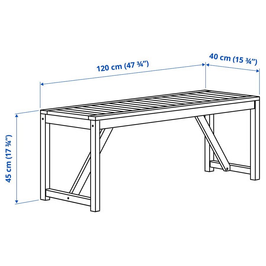 NAMMAROK Wooden Bench - Image 3