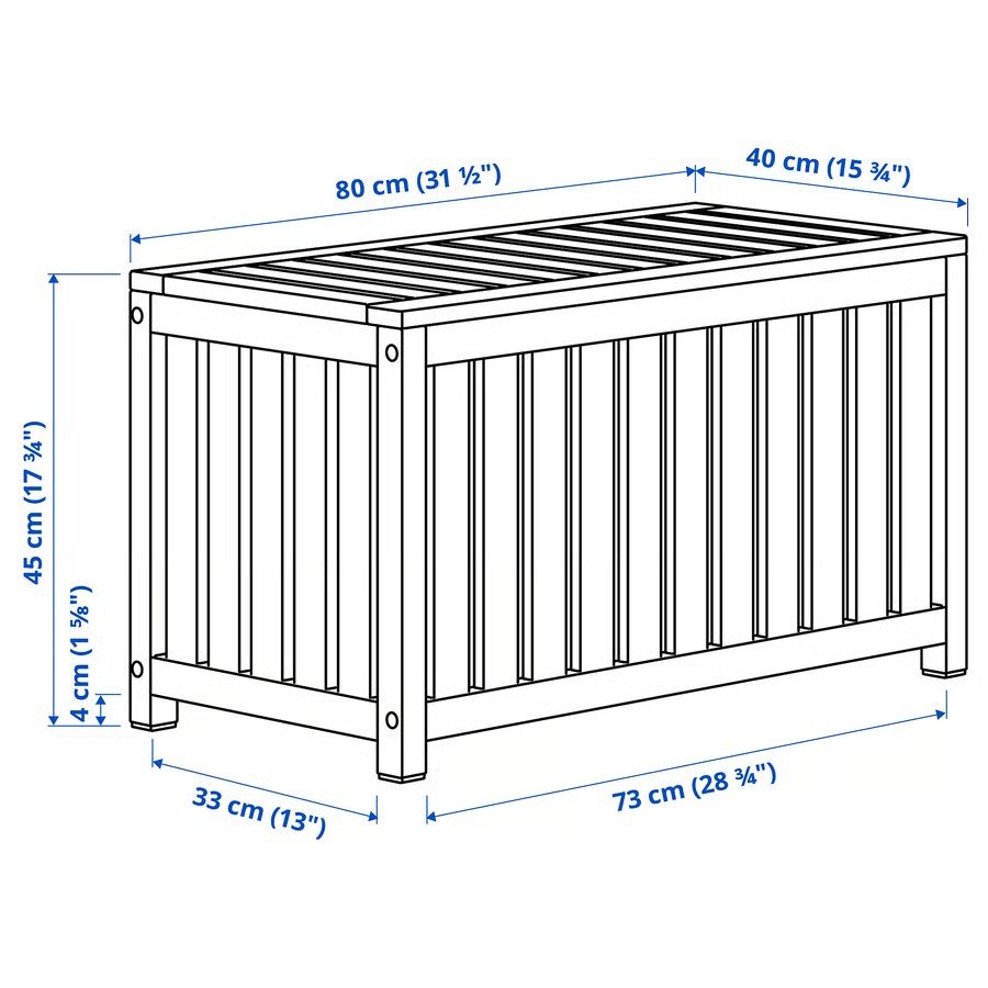 NAMMAROK Wooden Storage Bench - Image 4